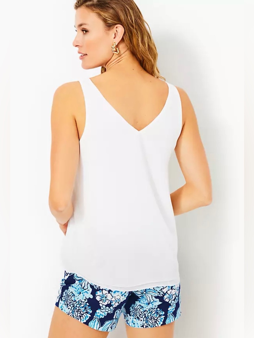Lilly Pulitzer Florin Straight HemTop in Resort White NWOT - Picture 2 of 4